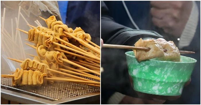 겨울철 길거리 음식 어묵 꼬치 / 뉴스1