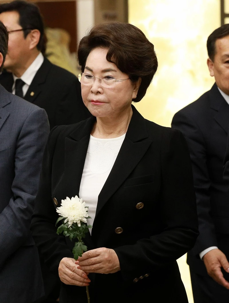 고 이희호 여사 빈소 조문하는 이길여 가천대 총장 / 뉴스1