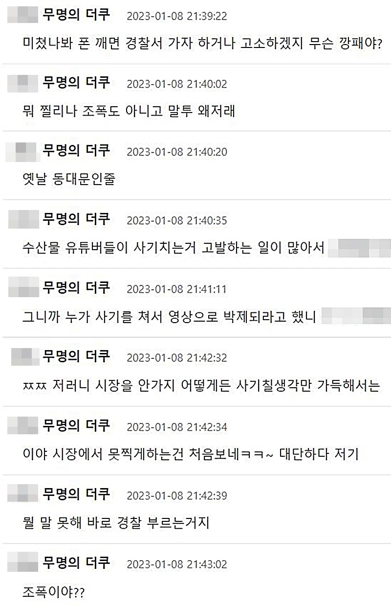 커뮤니티 더쿠에 달린 댓글