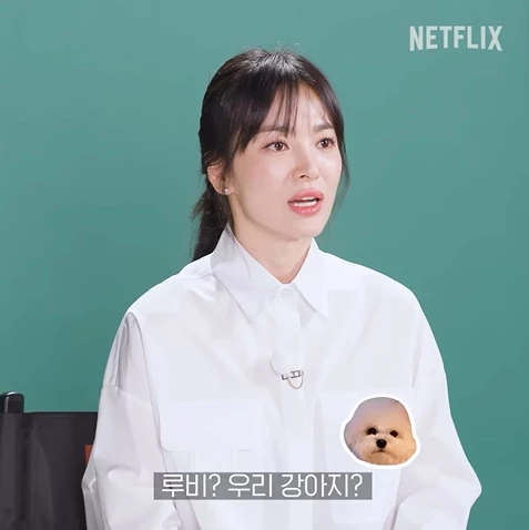 반려견 루비에 대한 애정 드러낸 송혜교 / 이하 유튜브 'Netflix Korea 넷플릭스 코리아