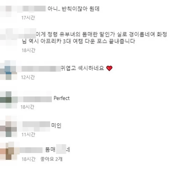 화정의 비키니 사진을 본 누리꾼들 반응