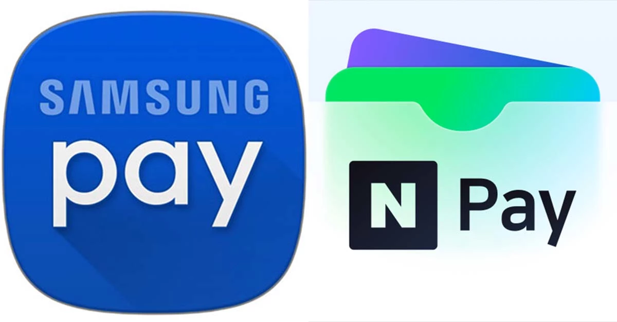삼성페이 로고와 네이버페이 로고