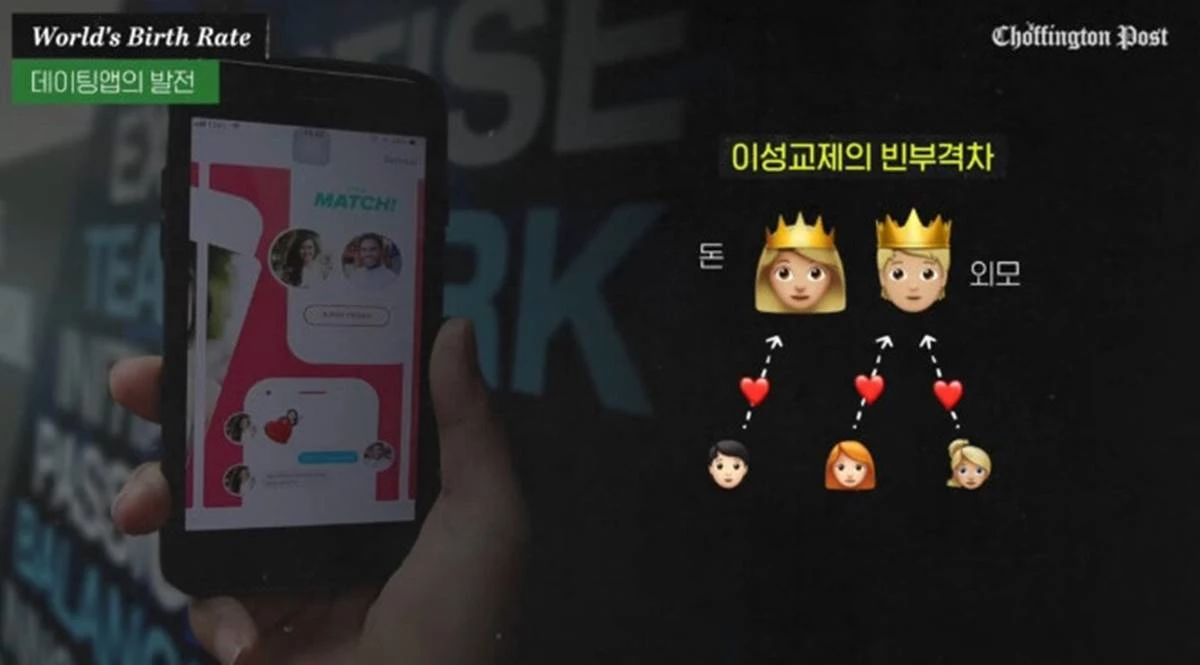 영미권 국가가 꼽은 저출산 원인 두 번째 이유 '데이팅 앱의 발전'