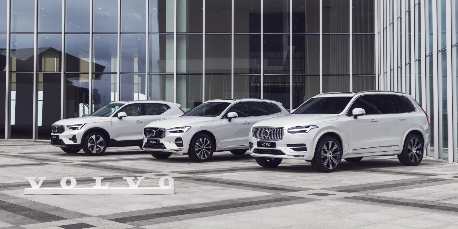 볼보의 SUV 라인업. 왼쪽부터 XC40, XC60, XC90 순서 / 볼보자동차