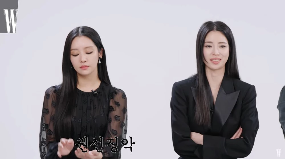 W 코리아 인터뷰를 하고 있는 차주영(왼쪽)과 임지연. / 이하 유튜브 ' W KOREA'