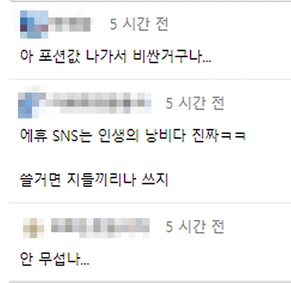 온라인 커뮤니티 에펨코리아 댓글 캡처.