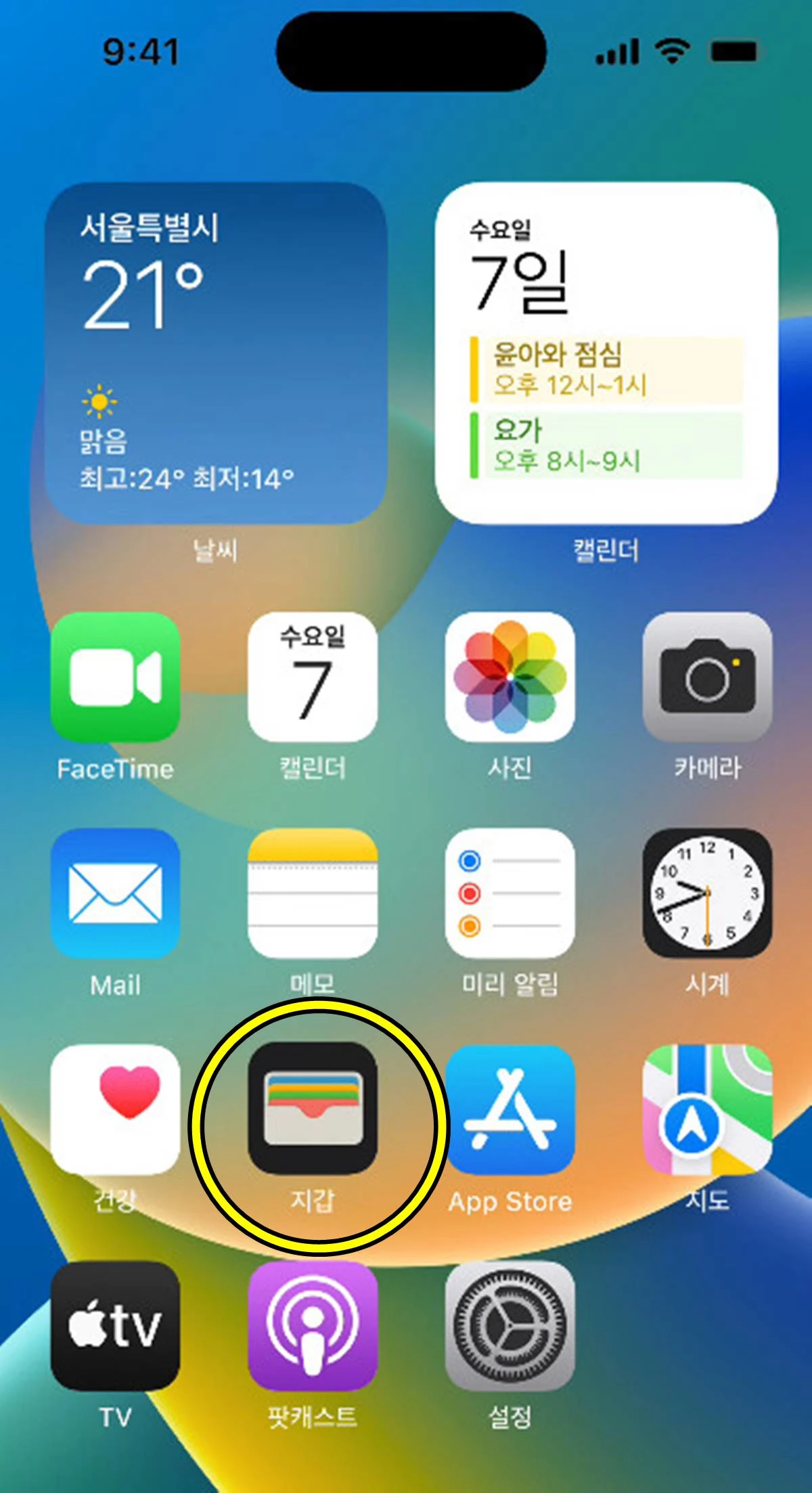 21일부터 현대카드를 아이폰 지갑 앱에 저정해 애플페이를 사용할 수 있다. / 유튜브 'Apple 대한민국'