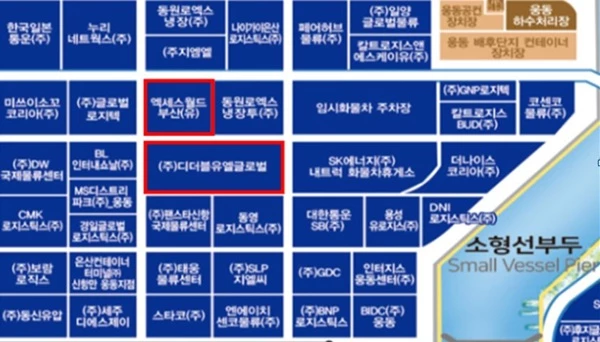부산항 신항 웅동배후단지 입주기업 위치도 / 사진제공=부산항만공사