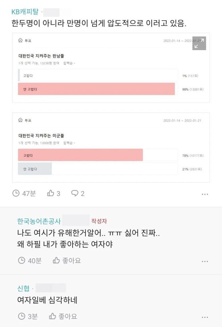 해당 게시글에 대한 댓글