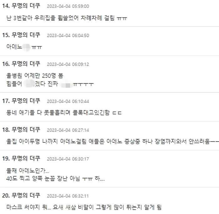 온라인 커뮤니티 더쿠 회원들의 반응이 담긴 댓글 / 이하 더쿠