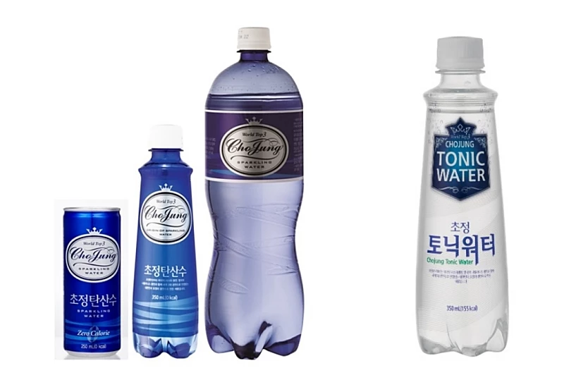 일화의 '초정 탄산수'와 '초정 토닉워터'