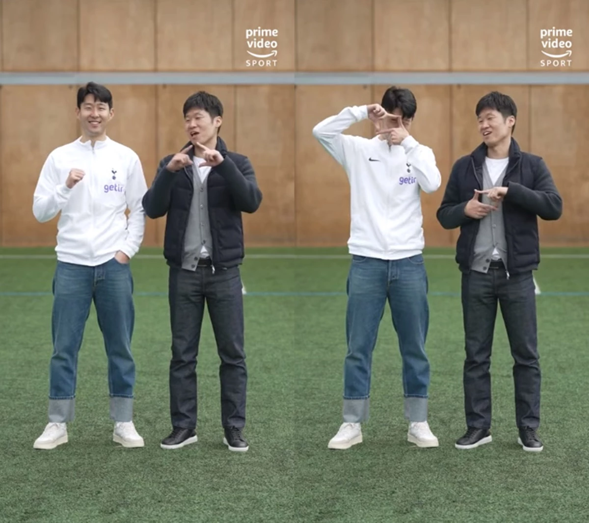서로 자신의 세리머니가 더 낫다고 주장한 손흥민과 박지성 / 유튜브 'Amazon Prime Video Sport'