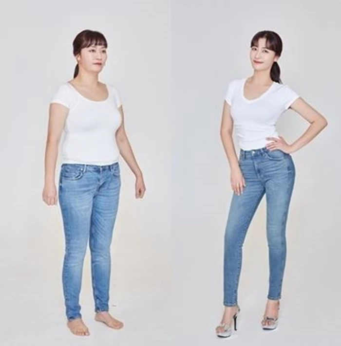 소속사 디씨엘이엔티가 이날 김미려의 다이어트 전후 사진을 공개했다. / 이하 디씨엘이엔티 =뉴스1