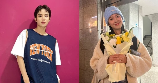 왼쪽부터 NCT 정우, 배우 김민아 / 정우·김민아 인스타그램