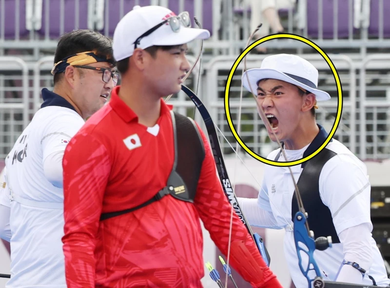 도쿄 올림픽 당시 상대 선수를 제압하는 우렁찬 '파이팅' 기합으로 화제를 모은 김제덕