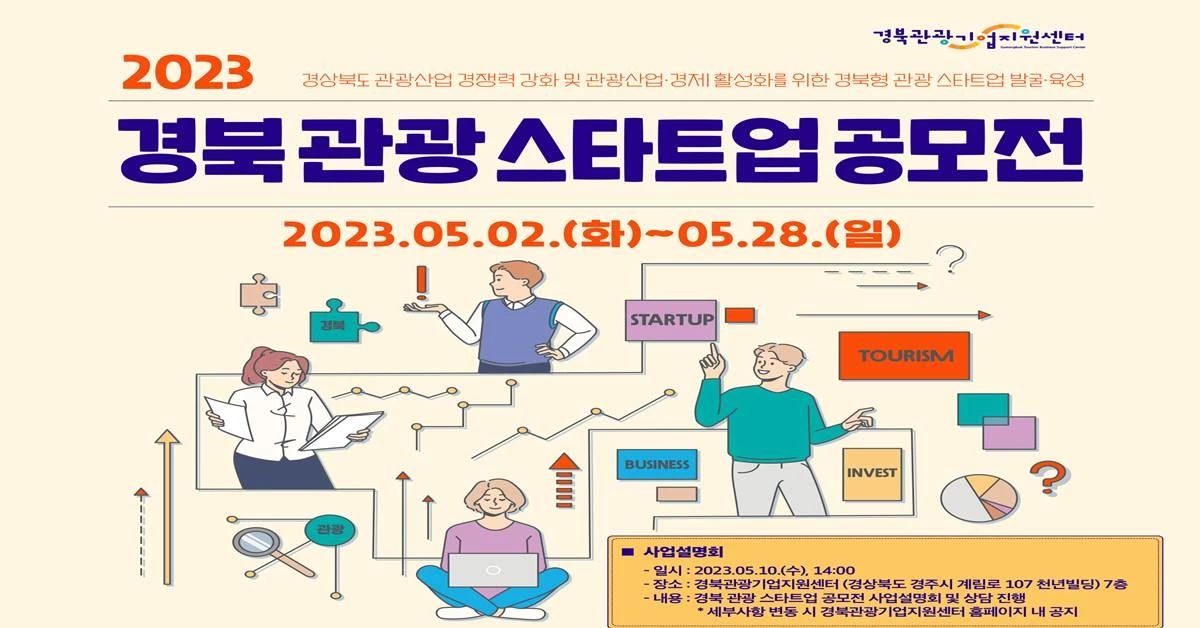 ‘2023 경북 관광 스타트업 공모전’ 포스터/경묵문화관광공사