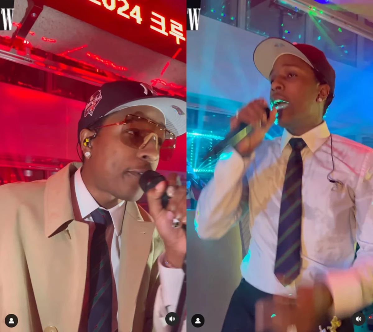 구찌 패션쇼 애프터파티에 등장한 래퍼 에이셉 라키