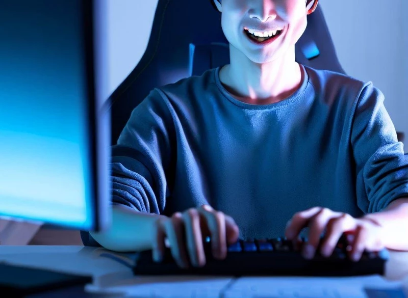 악성 댓글을 남기는 사람의 모습을 AI 이미지 생성 프로그램 '빙 이미지 크리에이터'로 제작했다. / MS Bing Image Creator