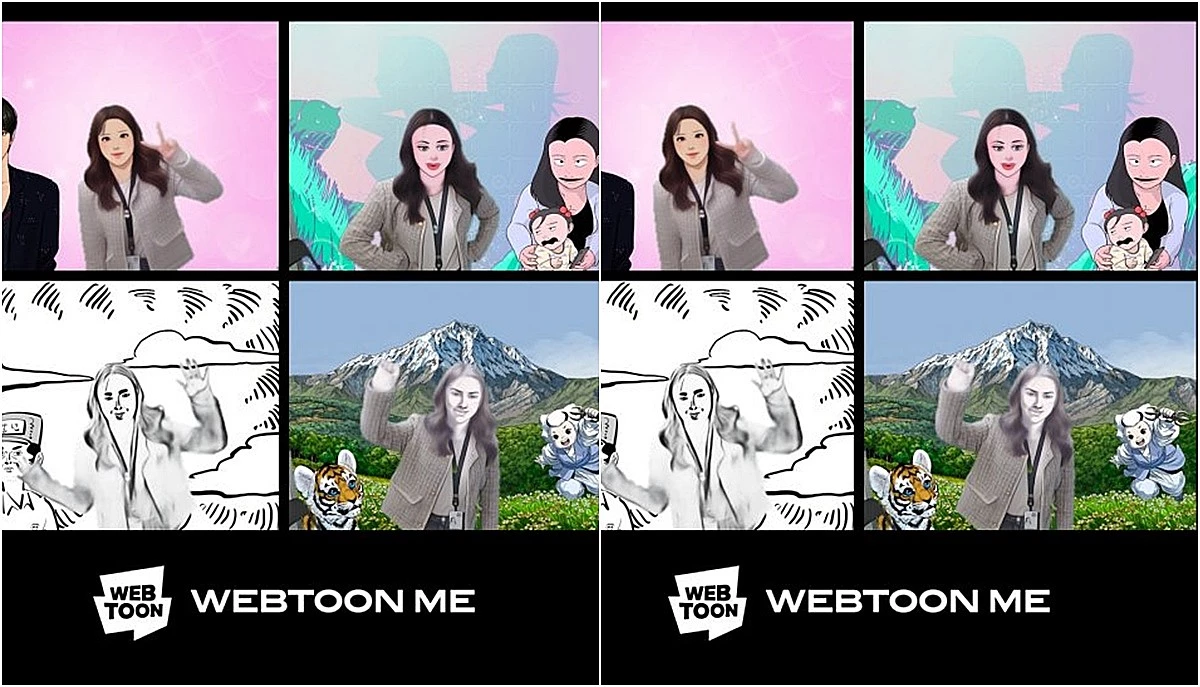 네이버웹툰이 제공하는 인공지능(AI) 기반 서비스 '웹툰미' / 네이버웹툰 제공