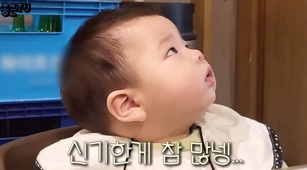 세상에 신기한 게 많은 9개월 차 준범 군의 근황이 공개됐다.