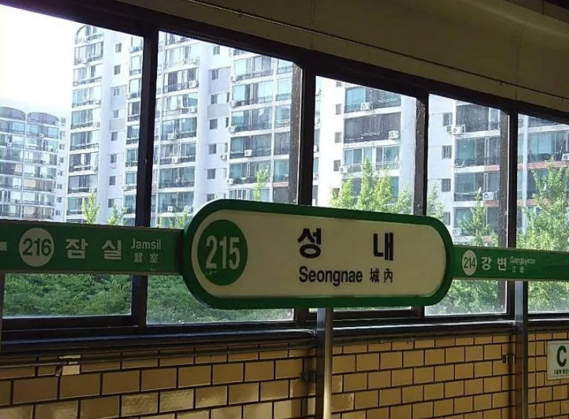 지하철 2호선 성내역은 당초 역사 근처에 성내천(川)이 있어 이름 붙여졌으나, 강동구 성내동에 있는 거로 오인하는 사례가 많아 2010년 지하철역 명칭을 개정했다. 현재는 잠실나루역이란 이름을 쓰고 있다. / 나무위키-서울교통공사