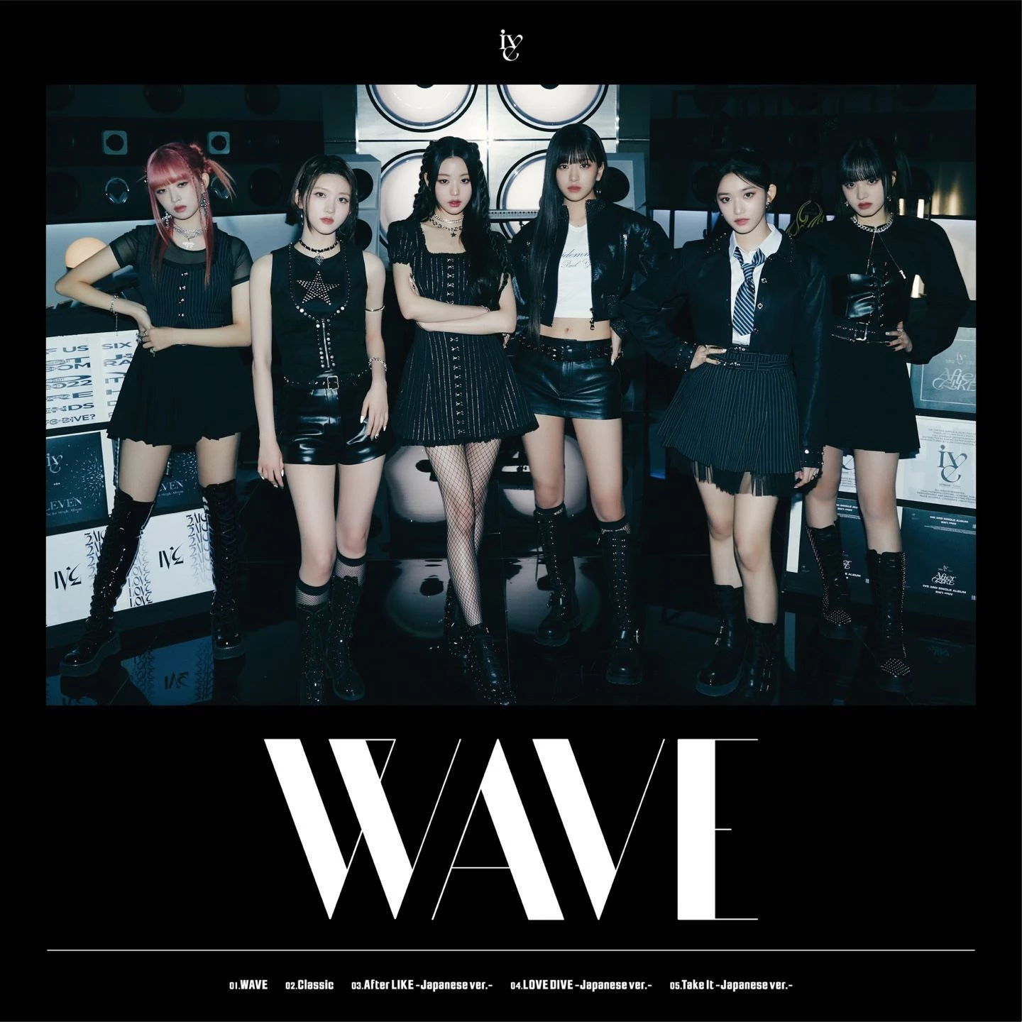 This is the cover image of AIVE's first Japanese album 'Wave'. / Starship Entertainment