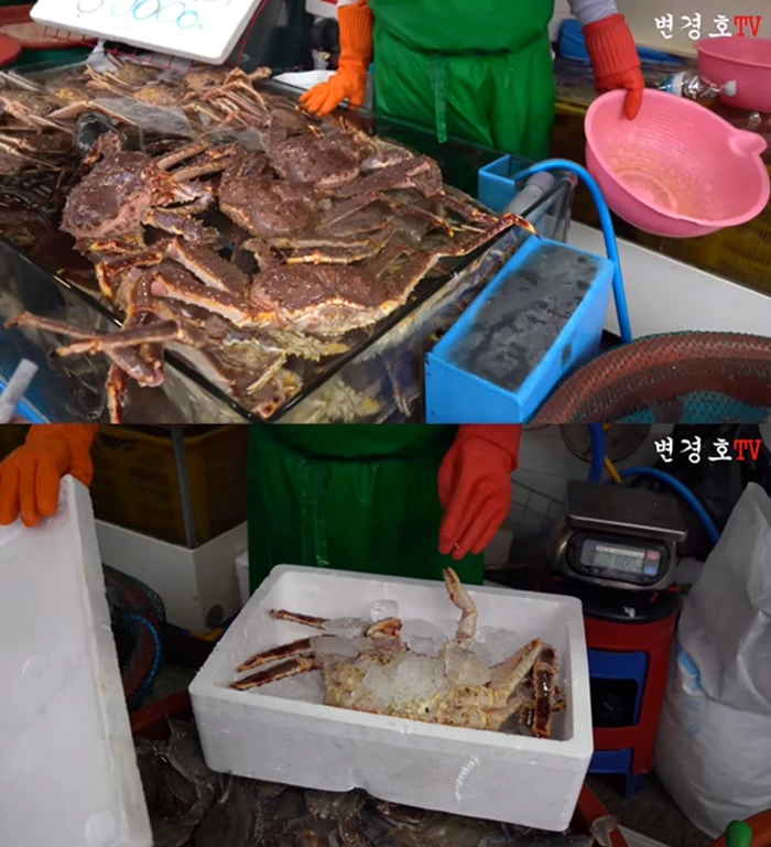 소래포구에 위치한 킹크랩 가게  / 유튜브 변경호TV