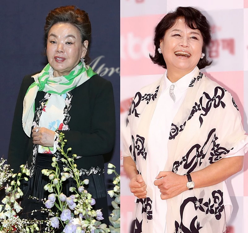 프로필상 1949년생으로 베라 왕과 동갑인 배우 김수미(왼쪽), 박원숙(오른쪽) / 뉴스1