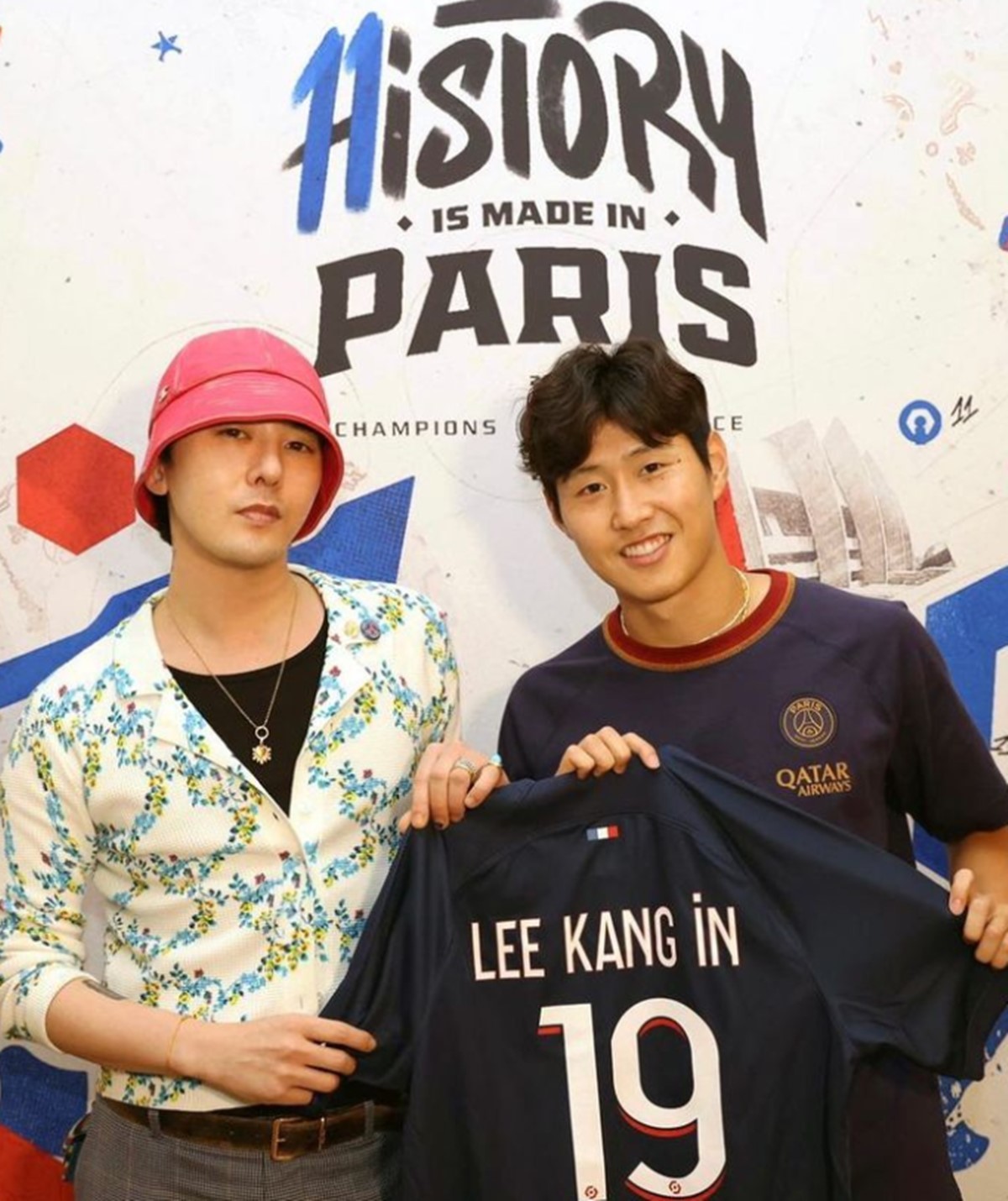 지드래곤과 이강인 / PSG 공식 인스타그램
