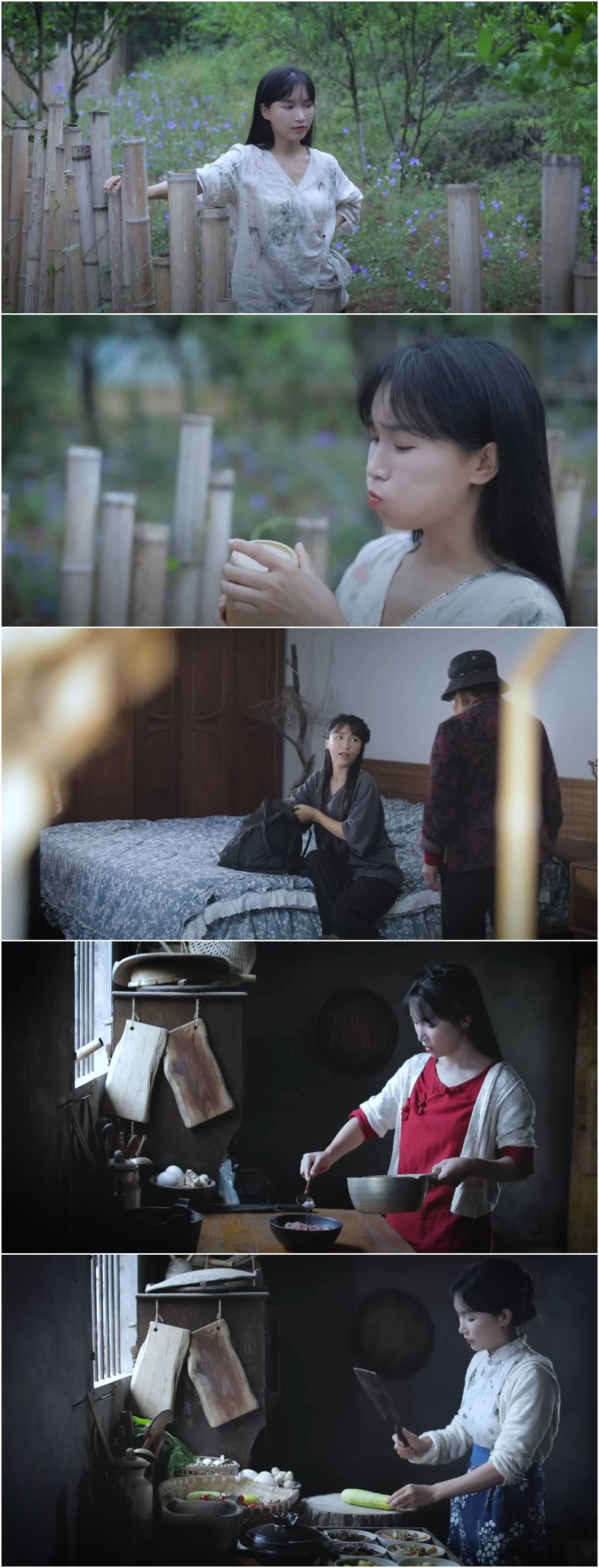 리쯔치가 중국의 한 시골 마을에서 평화롭게 살아가는 모습 / 유튜브 채널 '李子柒 Liziqi'