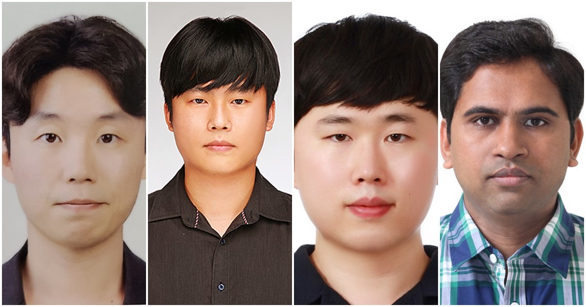 POSTECH 연구진(4명) : 인공지능대학원 박사과정 정현수 씨·IT융합공학과 연구원 임현석 씨인공지능연구원·전자전기공학과 박사과정 윤치호 씨·박사후연구원 아비짓(Abhijeet) 씨(지도교수 김철홍) / POSTECH 제공