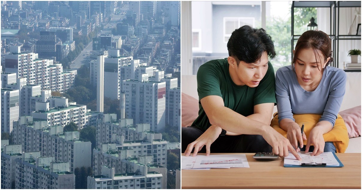 서울 송파구 아파트 단지 전경과 주택담보대출 문제로 갈등 중인 커플 (참고 사진) / 뉴스1, Chay_Tee-shutterstock.com