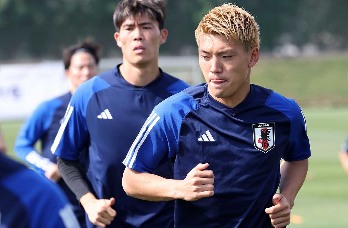 훈련 중인 일본 축구 대표팀 도안 리츠 선수 / 뉴스1