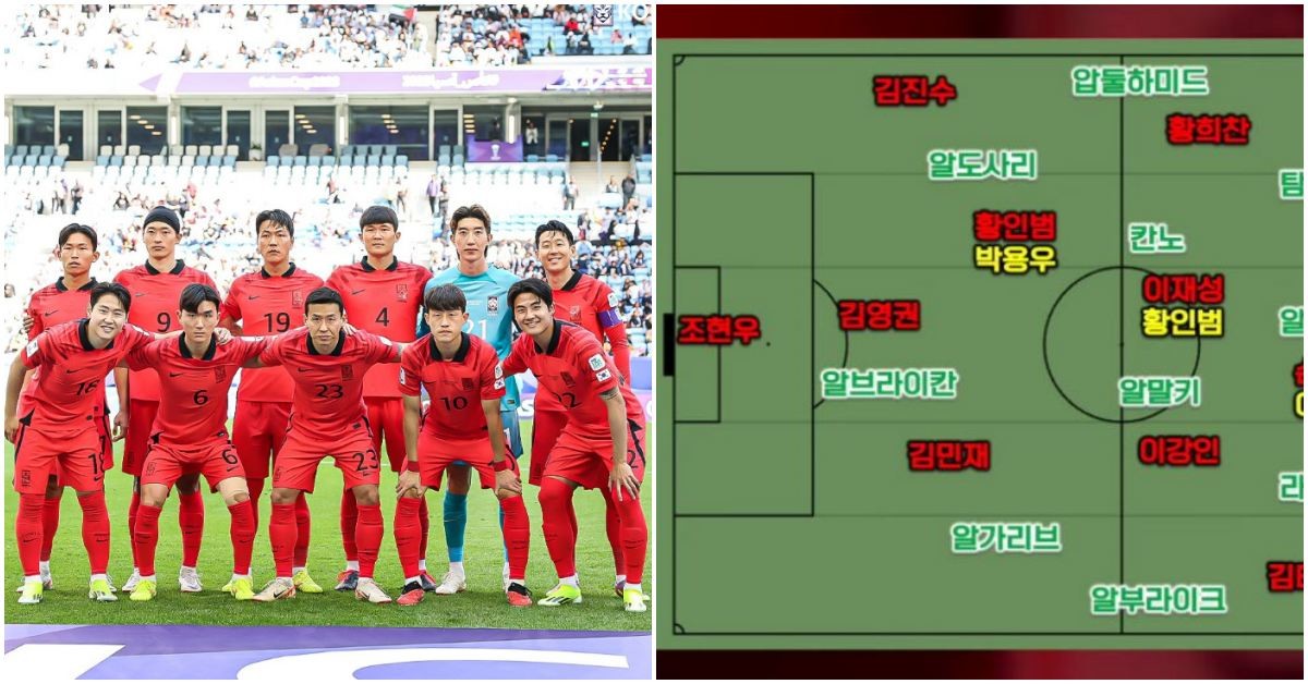 한국 사우디 아시안컵 16강전이 코앞으로 다가온 가운데, 예상 라인업 등애 대한 내용이 크게 주목받고 있다.  / 대한민국 축구 국가대표팀 공식 인스타그램, 유튜브 '한준TV HANJUNE TV'