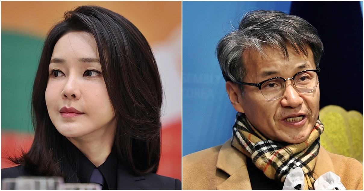 김건희 여사(좌)와 최재영 목사 / 뉴스1