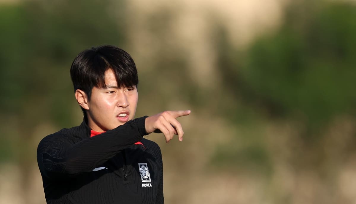 2023 아시아축구연맹(AFC) 카타르 아시안컵 요르단과의 4강전을 앞둔 대한민국 축구대표팀 이강인이 4일(현지시간) 카타르 도하 알 에글라 트레이닝 센터에서 훈련을 하고 있다. / 뉴스1