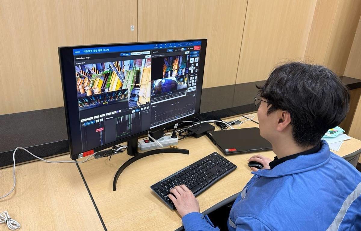 이동로봇 통합관제 시스템에서의 제어 모습