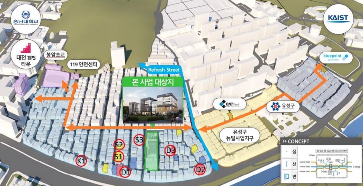 대전창업열린공간 위치도 / 유성구