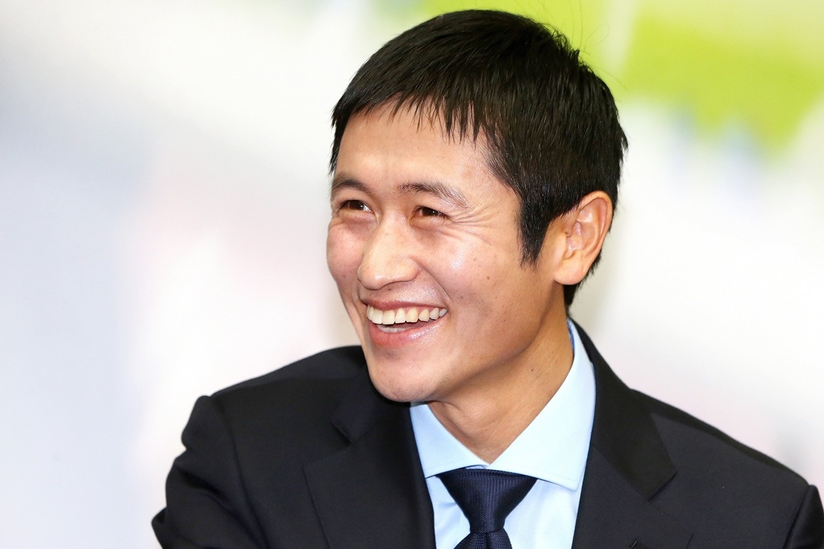 이영표 전 축구선수가 2014년 1월 16일 오후 서울 영등포구 여의도 KBS 신관 국제회의실에서 열린 축구 해설위원 위촉식 간담회에 참석해 미소 짓고 있다. / 뉴스1