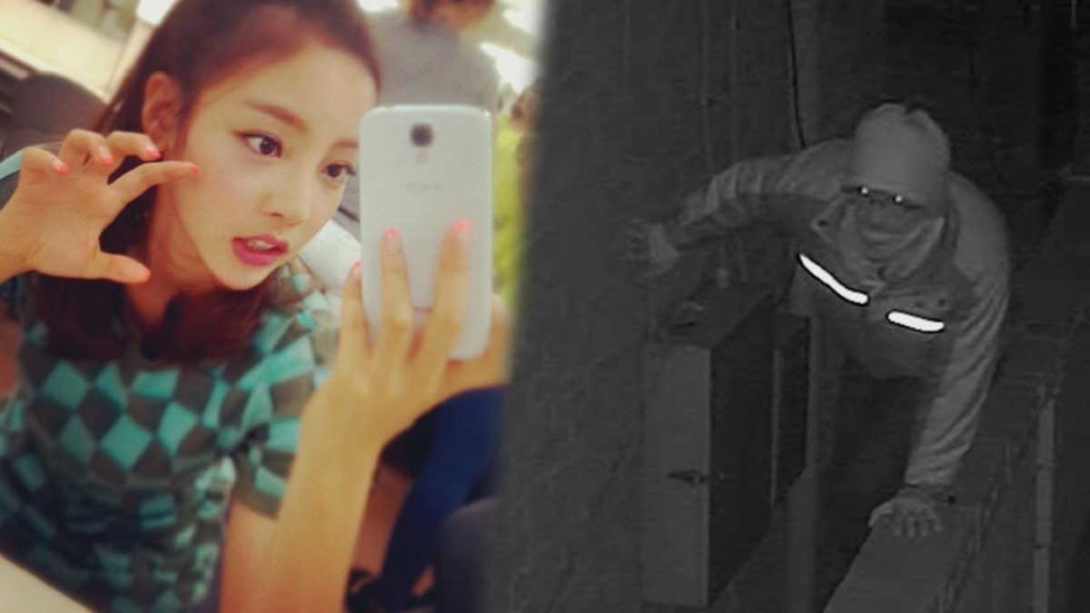 구하라와 금고를 털어간 범인이 CCTV에 포착된 모습. / SBS '그것이 알고 싶다'