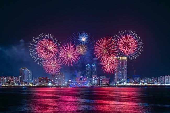 목포해상W쇼 불꽃놀이