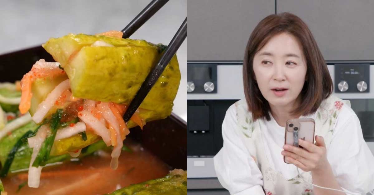 '편스토랑' 윤유선 오이소박이물김치 / KBS 2TV '신상출시 편스토랑'