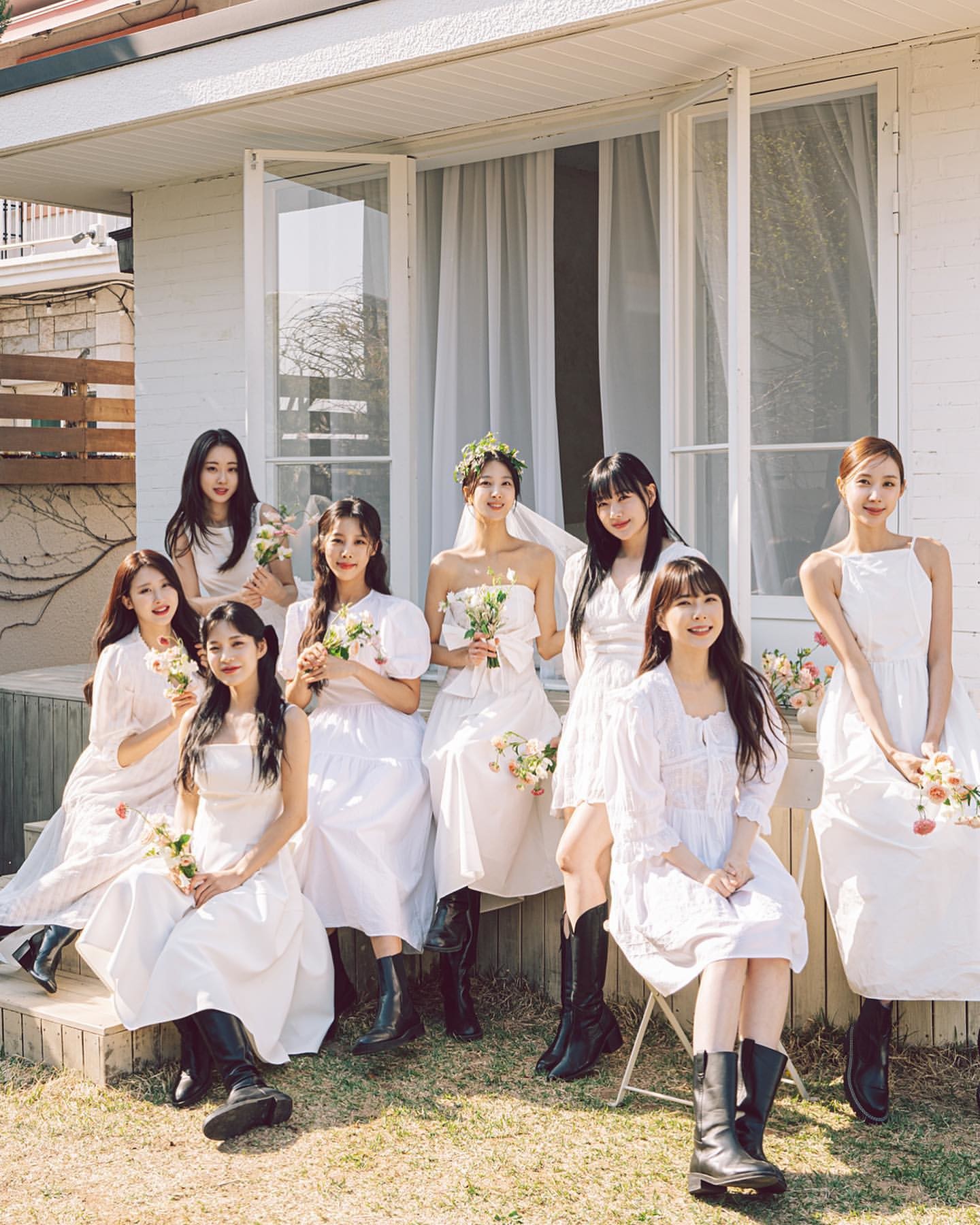 민하 웨딩 화보를 위해 모인 나인뮤지스 멤버들 / 경리 인스타그램