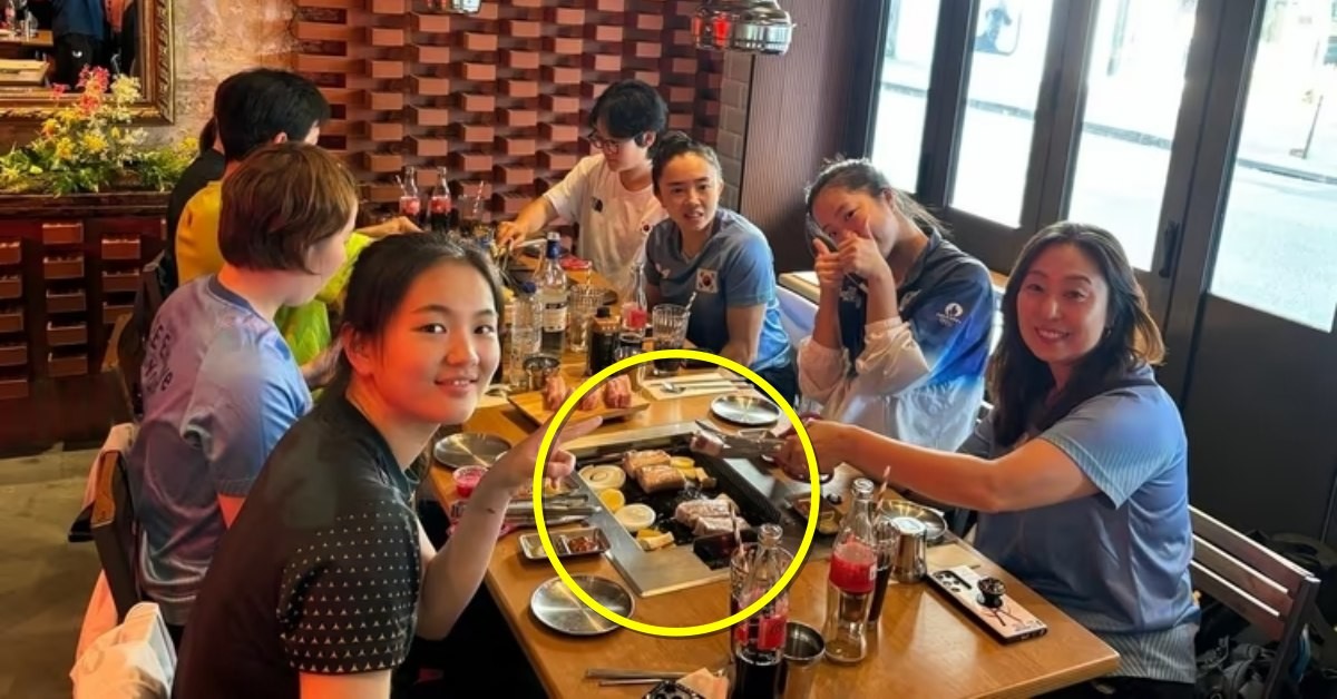 삼겹살 파티를 하는 한국 여자탁구 대표팀 (갈무리) / 대한탁구협회 제공