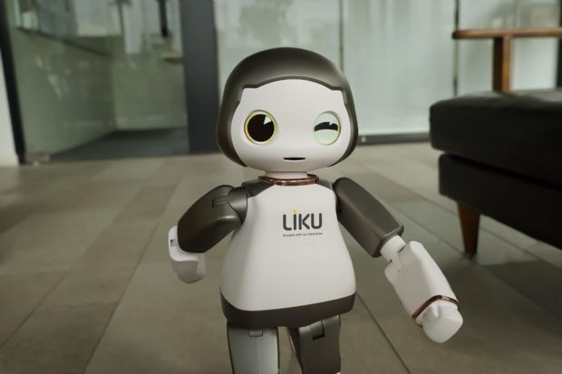 충남도서관에 전시되는 인공지능 로봇 '리쿠' / 충청남도