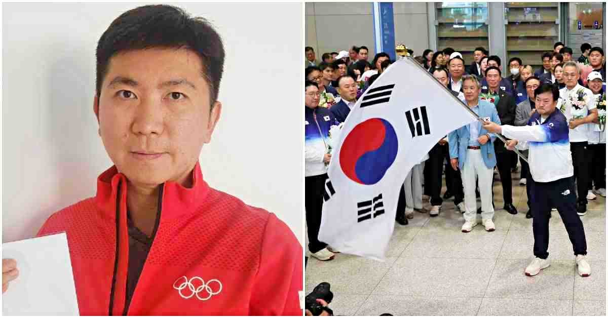 (왼쪽)2024 파리올림픽까지 국제올림픽위원회(IOC) 선수위원으로 활동한 대한민국 탁구 레전드 유승민 현 대한탁구협회장. (오른쪽)정강선 파리 올림픽 선수단장이 파리 올림픽을 마치고 지난 13일 인천국제공항을 통해 귀국해 태극기를 흔들고 있다.  / 유승민 인스타그램, 뉴스1