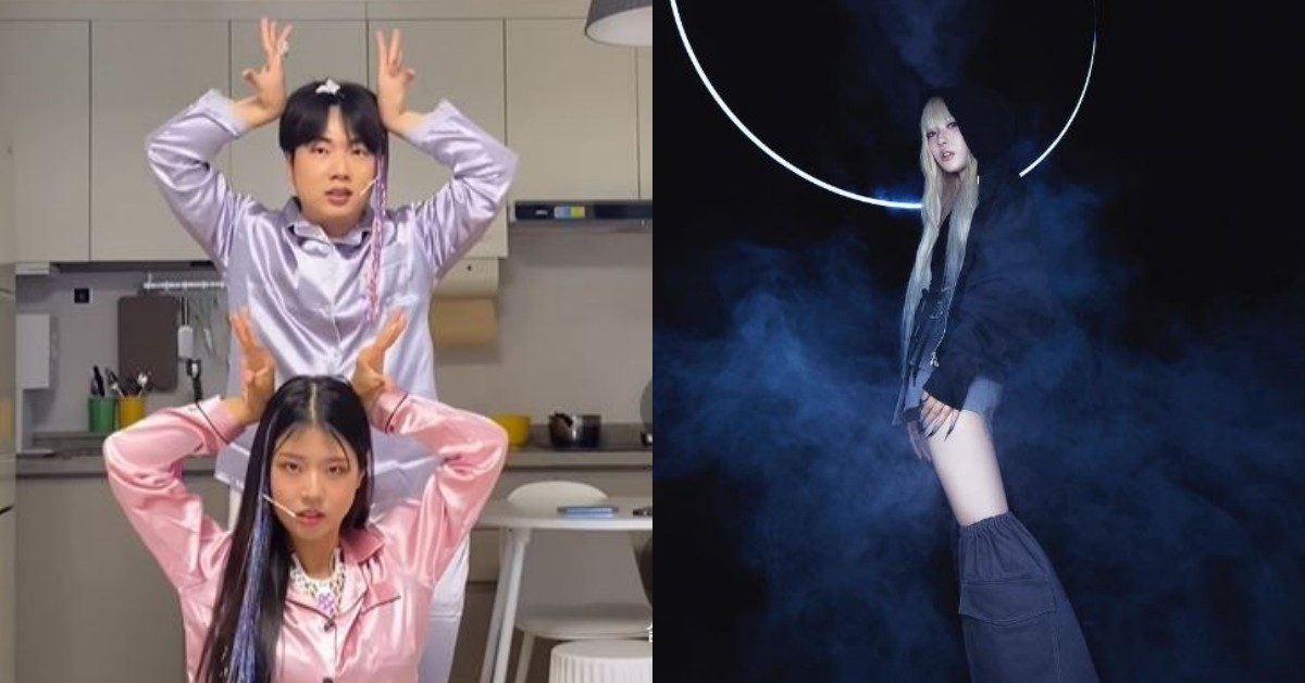 (왼쪽) '슈퍼노바' 챌린지 중인 유튜버 '땡깡'과 '진절미', (오른쪽) 에스파 닝닝 사진 / 각각 '땡절스'유튜브와 에스파 인스타그램에서 가져왔다