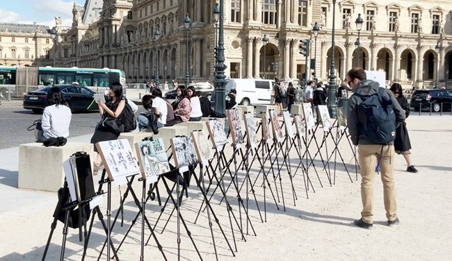 지난해 6월 파리 5.18민주화운동 세계화 작품 전시