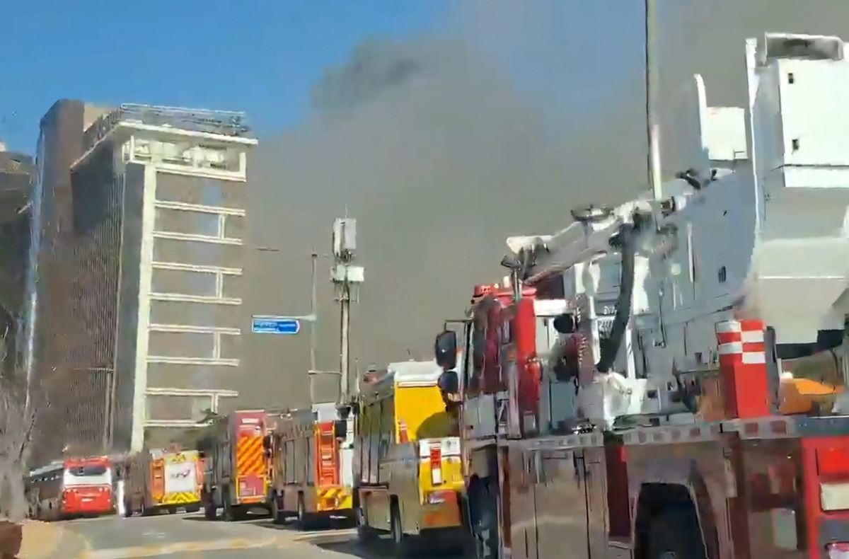 부산 반얀트리 호텔 화재 현장 모습 / 뉴스1 (부산경찰청 제공)