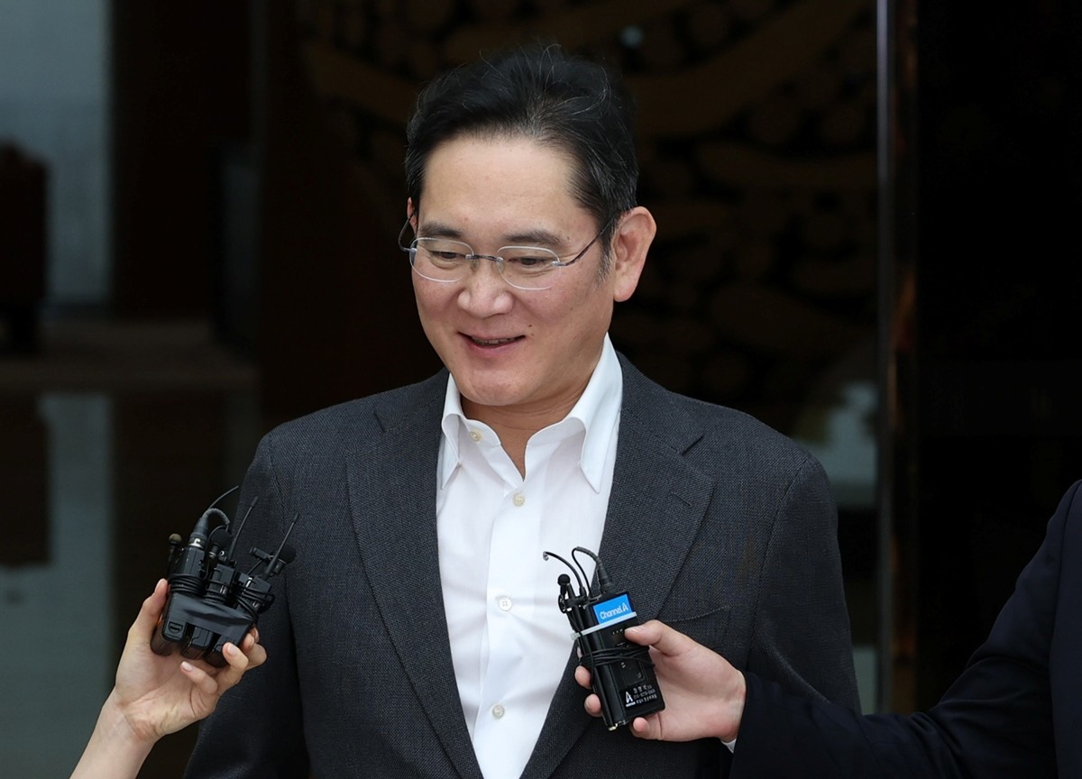 지난해 7월 14일 오후 이재용 삼성전자 회장이 아시아 최고 갑부 무케시 암바니 인도 릴라이언스 인더스트리 회장의 막내아들 아난트 암바니의 결혼식에 참석한 뒤 귀국했다. / 연합뉴스